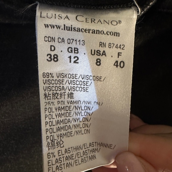 EUC Luisa Cerano size 8 Black Dress Pants - Picture 3 of 10